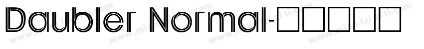 Daubler Normal字体转换